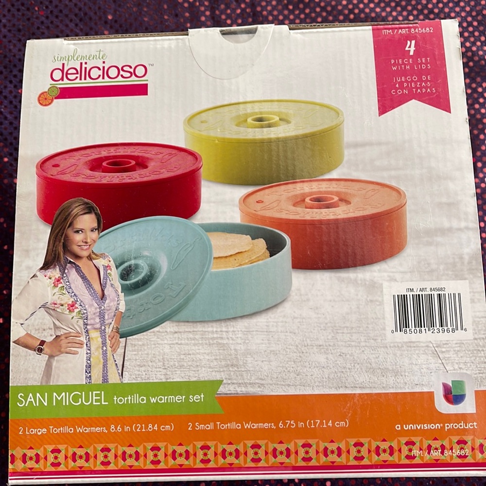 Delicioso San Miguel Tortilla warmer set NIB